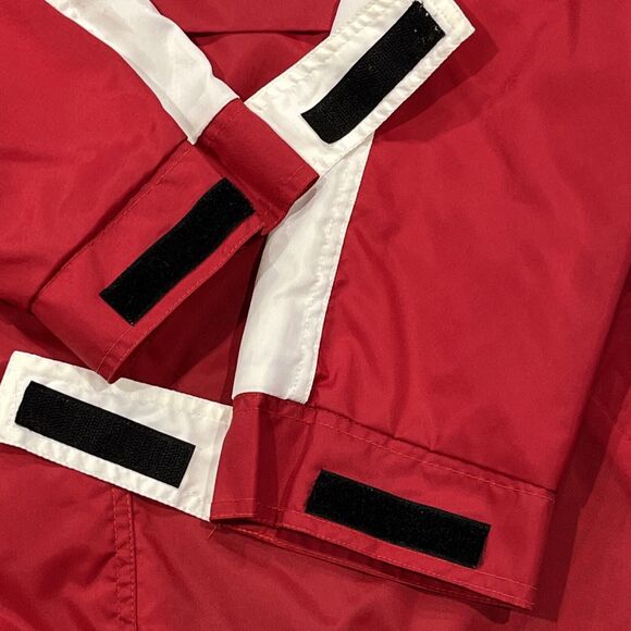 Vintage 90's Nike Full Zip Vented Rain Jacket Red White Swoosh Windbreaker Sz M - Picture 6 of 14